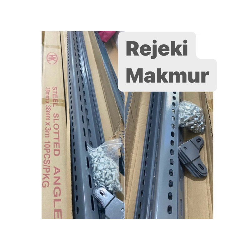 Besi Siku / Rak Siku / Siku Lubang besi / siku rak barang / rak siku lubang tebal  berat 1,2 kg 1 ba