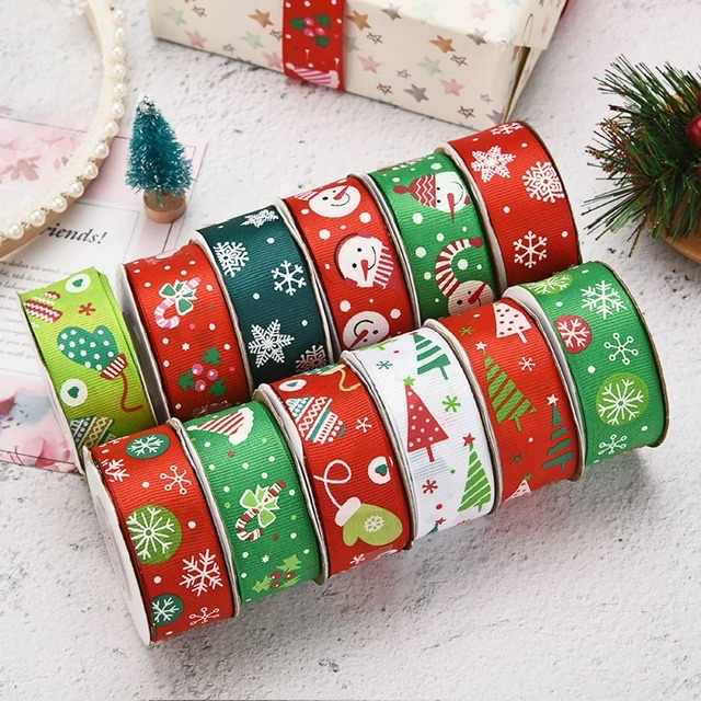 

2.5cm Pita Gross Grain Christmas Kado Natal Goodie Bag Hampers Natal RB