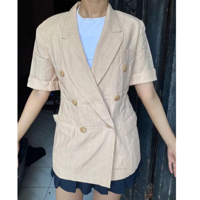 blazer lengan pendek balzer wanita rompi wanita