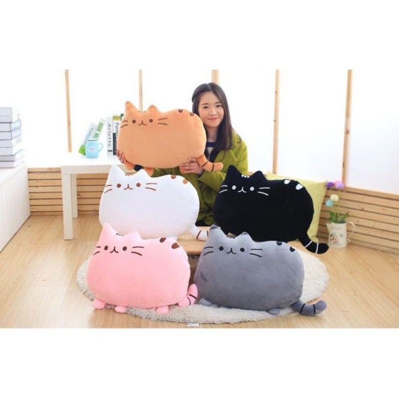 bantal kucing pusheen ukuran XL besar soft halus boneka bantal kucing pusheen
