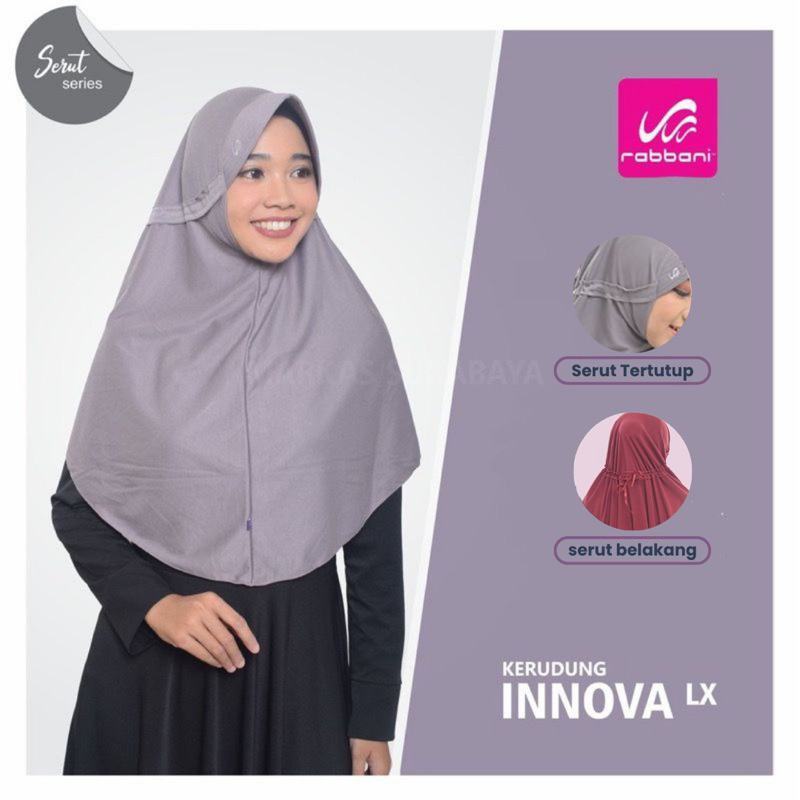 Kerudung Rabbani LX (serut dalam) - Kerudung sekolah instant