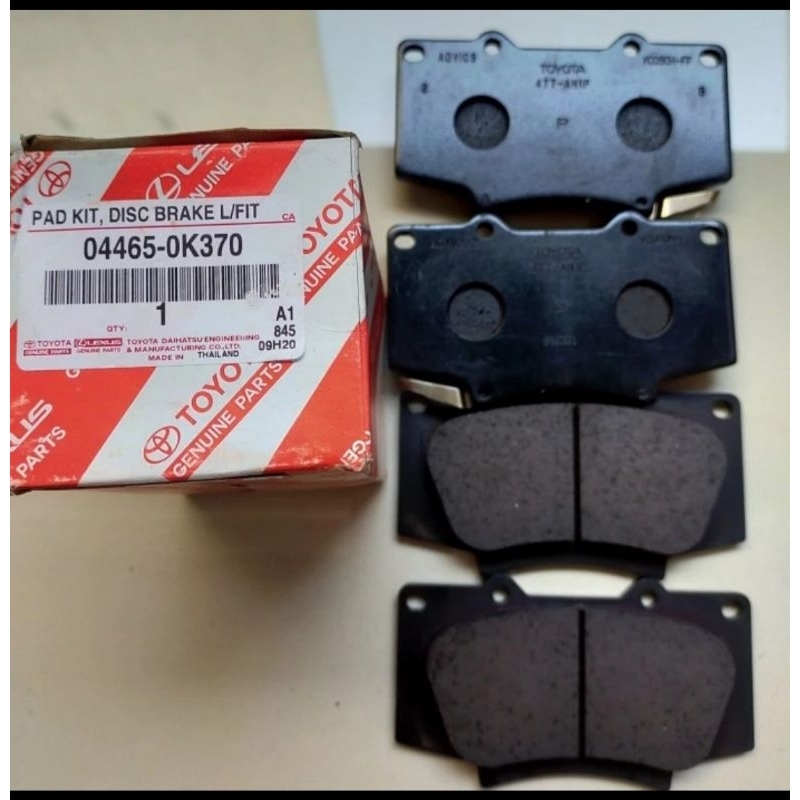 kampas rem depan fortuner vrz srz 04465-0k370 ori