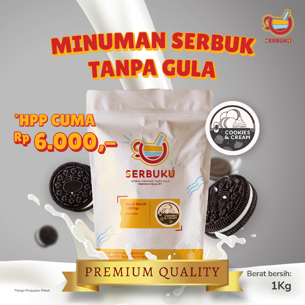 

Serbuku | Rasa Cookies & Cream | Serbuk Minuman Premium