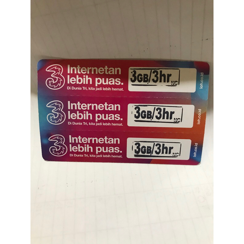Voucher Tri 3gb 3 hari