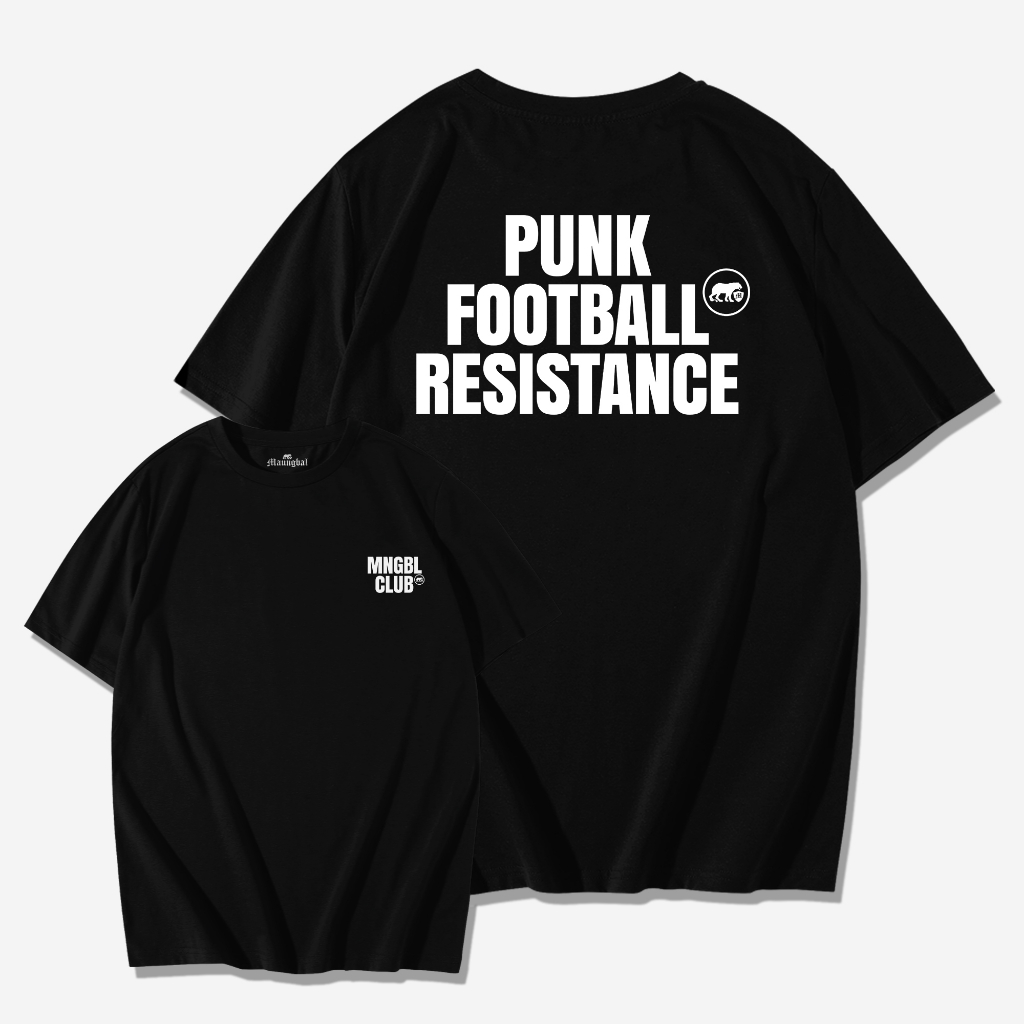 Maungbal - Kaos Punk Football Resistance - Casual Football - Kaos Pria - Unisex