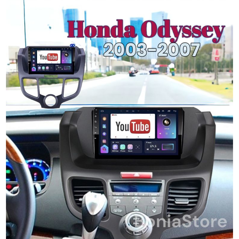 Head unit Android HONDA ODYSSEY 2003-2007 FRAME FIT+KABEL POWER WiFi Mirroring