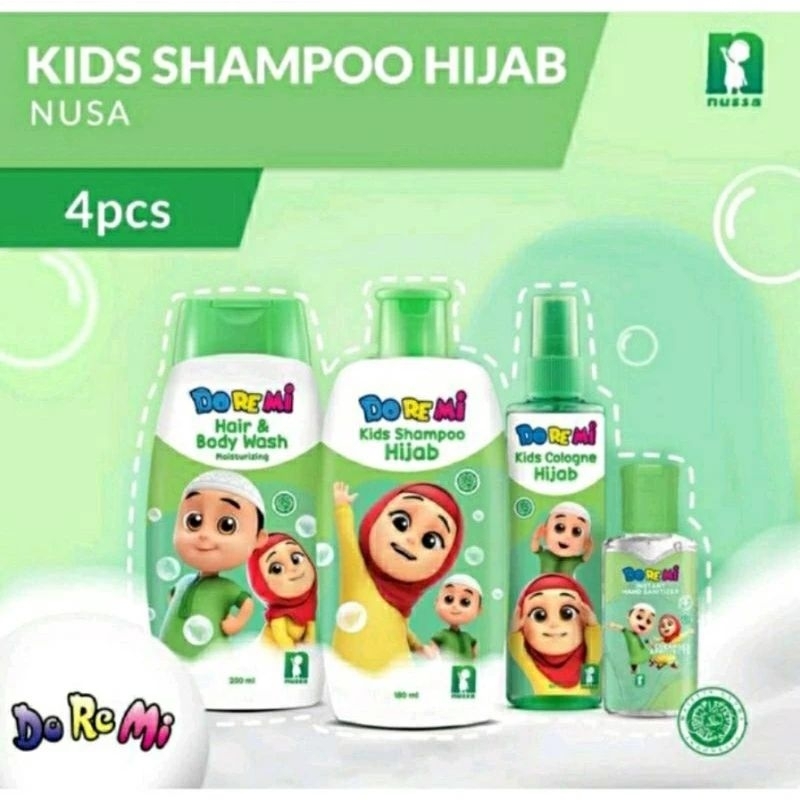 Doremi Kids Hijab Nusa Rara Series | Body Wash | Shampo | Parfum