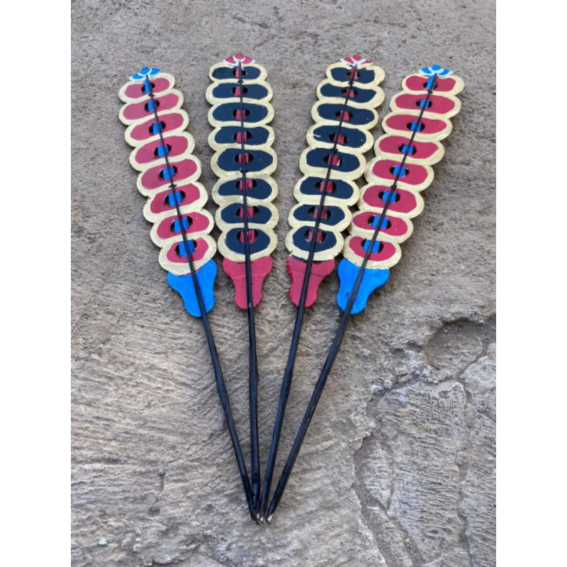 Wayang GADA RUJAK POLO wayang kulit kertas senjata gaman