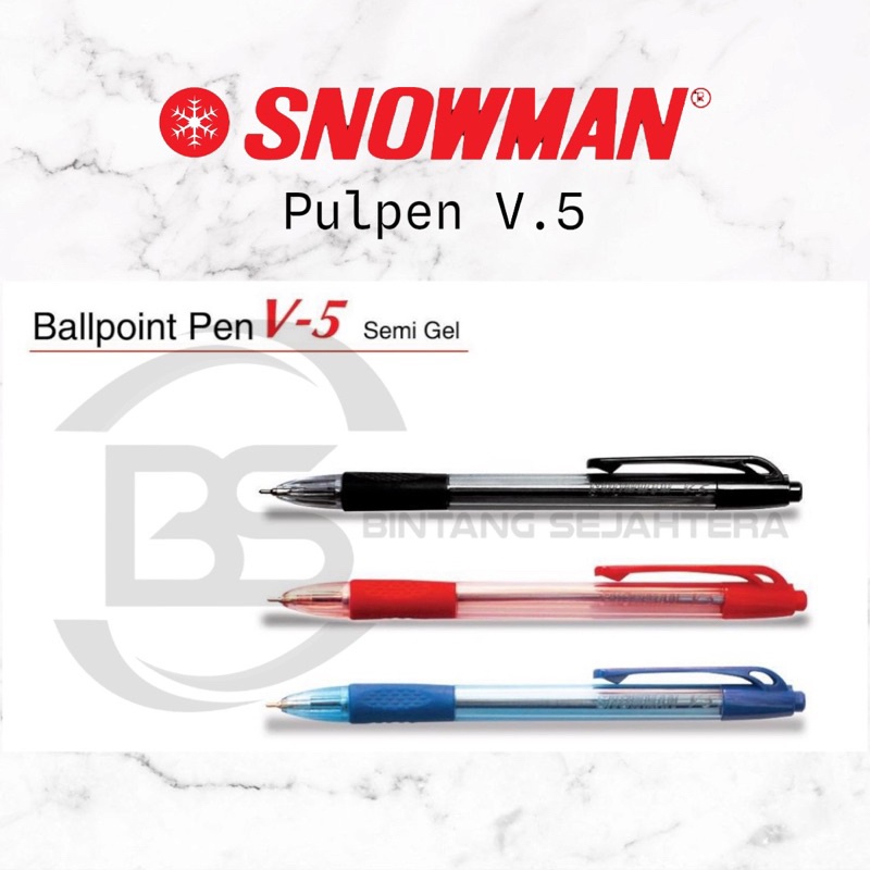 

1 Pcs - Pulpen / Pen SNOWMAN V.5 0,7 mm Semi Gel