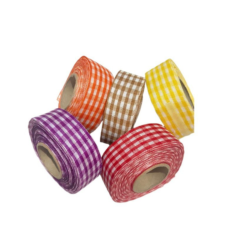 

PITA KOTAK 1 Inch PITA BAHAN KAIN MOTIF KOTAK