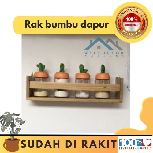 (TERMURAH) Rak Bumbu Dapur Kayu Pinus Dinding