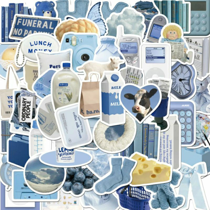 Stiker VSCO Biru Aesthetic Stiker Laptop Aesthetic Stiker Aesthetic Biru Stiket Laptop Stiker Tumblr