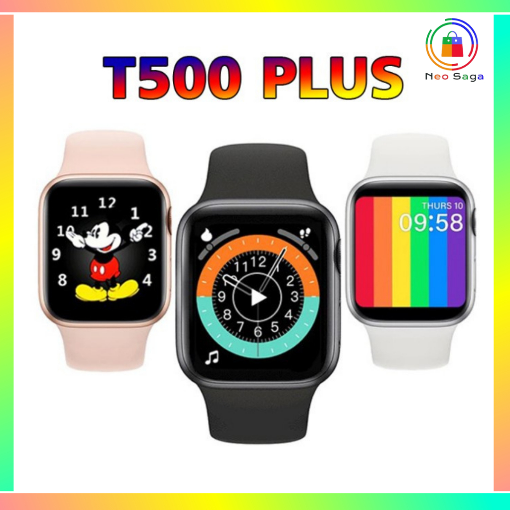 Jam Tangan Smartwatch T500 Plus Smart Watch T500+ Hiwatch NeoSaga