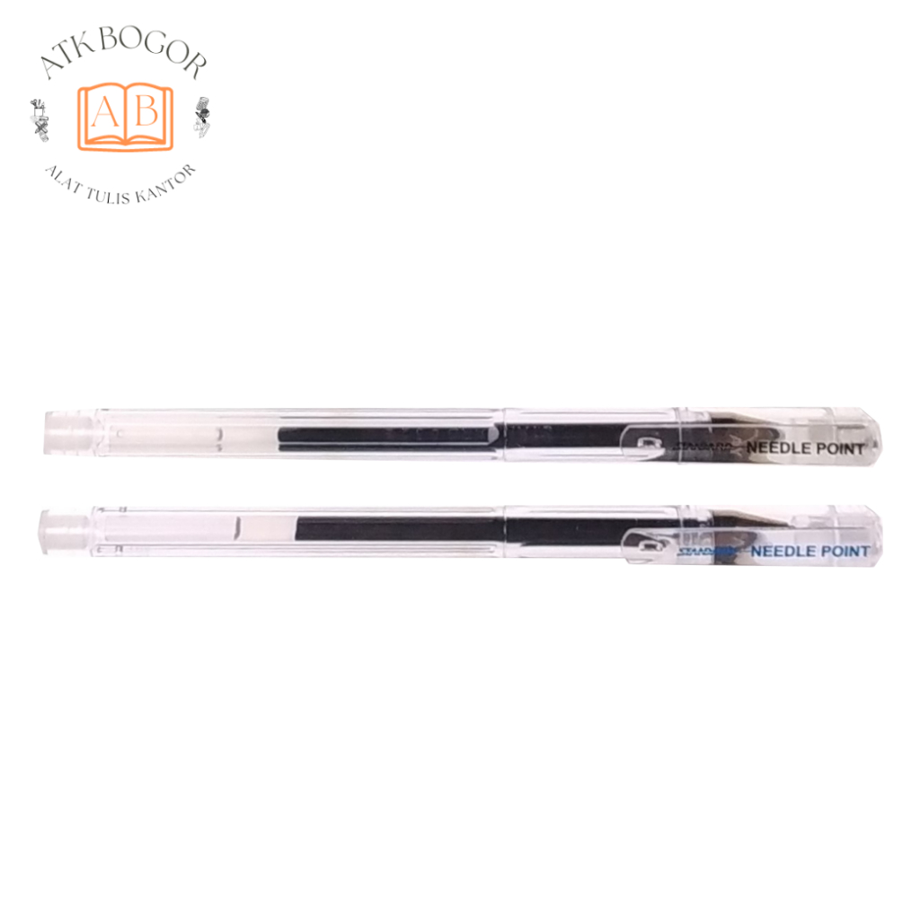 

Pulen Jel Ujung Lancip Ukuran 0.5 Tinta Hitam / Biru Standard Needle Point Gel Pen