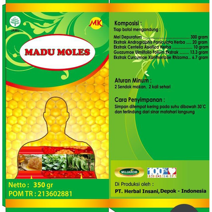 

Madu Kolesterol MUJAROB MOLES isi 350 gram