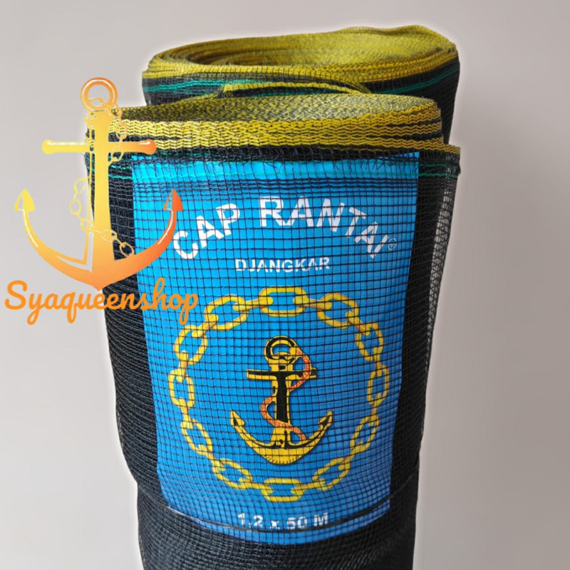 50 METER JARING WARING HITAM IKAN PAGAR AYAM KERAMBA 1 ROLL SATU GULUNG