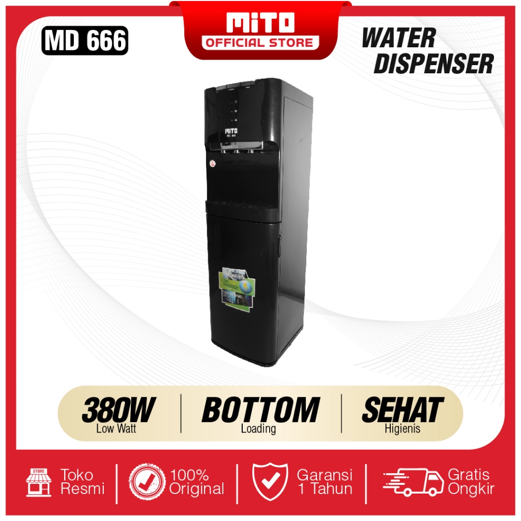 MITO Water Dispenser Galon Air Atur Panas, Normal dan Dingin MD666
