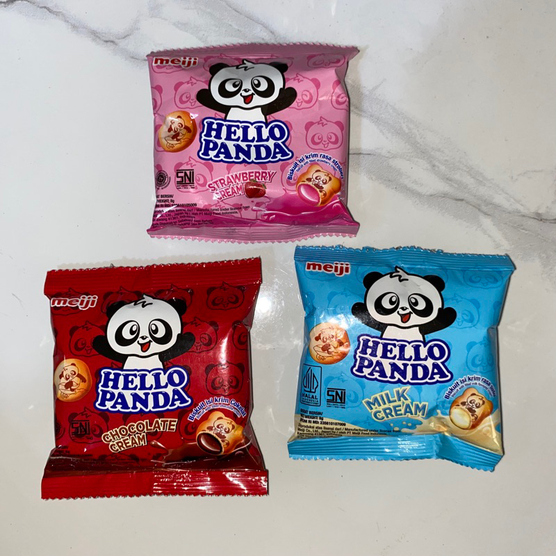 

BISKUIT RENCENGAN HELLO PANDA ISI KRIM COKLAT STRAWBERRY & MILK