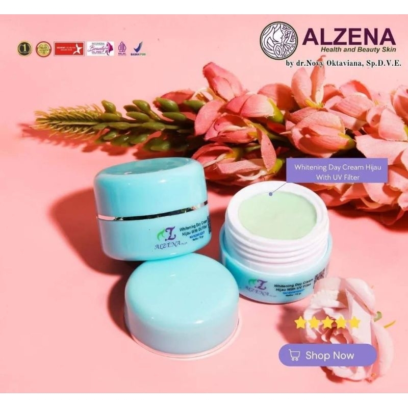 WHITENING DAY CREAM HIJAU WITH UV FILTER ALZENA SKINCARE