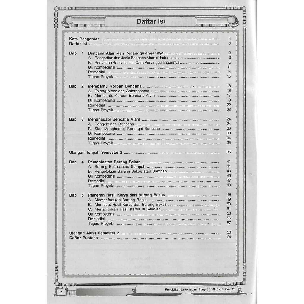 Buku LKS PLH Pendidikan Lingkungan Hidup Kelas 4 SD/MI semester 2 kurikulum 2013