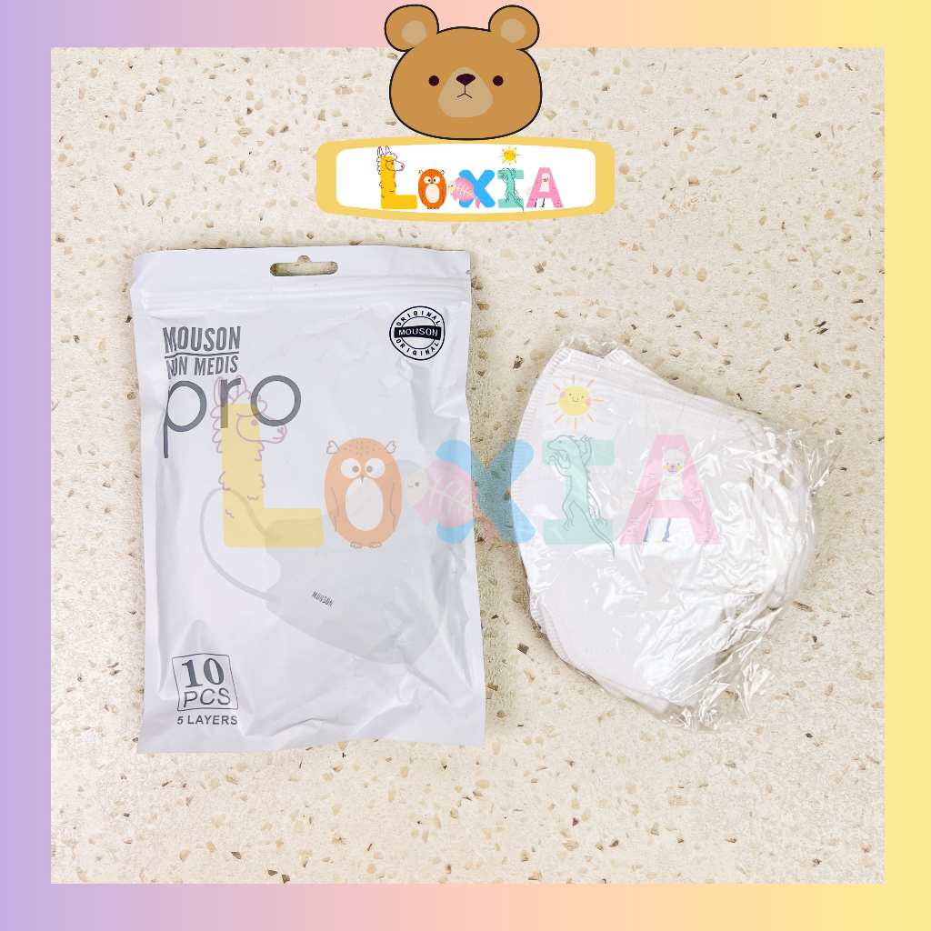 ⭐️Loxia⭐️ Masker KN95 Mouson Pro 5 Ply isi 10 Pcs Putih Murah Harga Grosir / Masker KN95 Pro Mouson 