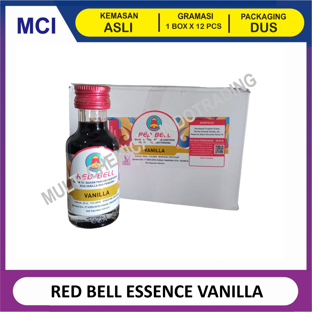

RED BELL ESSENCE VANILLA VANILA 30 ML - 1 LUSIN 12 PCS