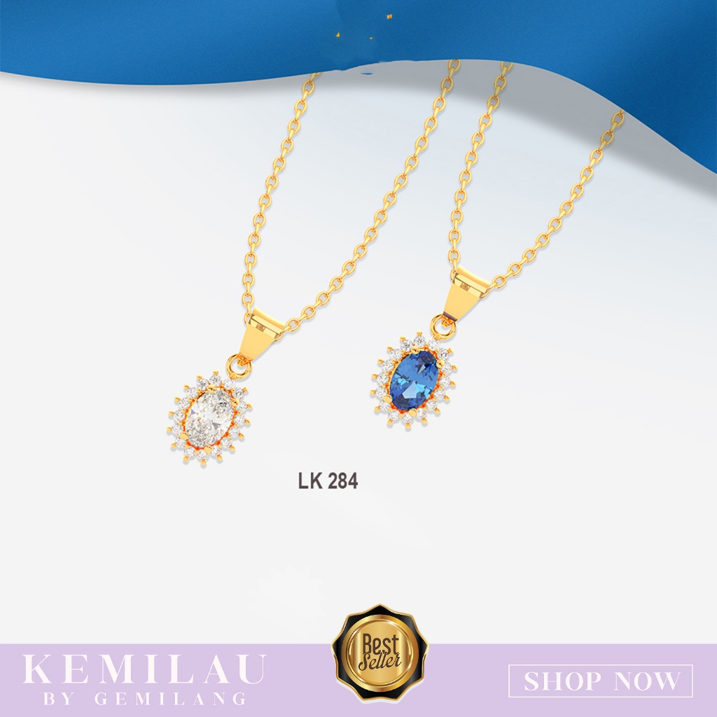 LIONTIN EMAS MUDA MODEL MATA BATU ELEGANT KADAR 6K ATAU 300 DAN 8K ATAU 375 LIONTIN WANITA DEWASA KO