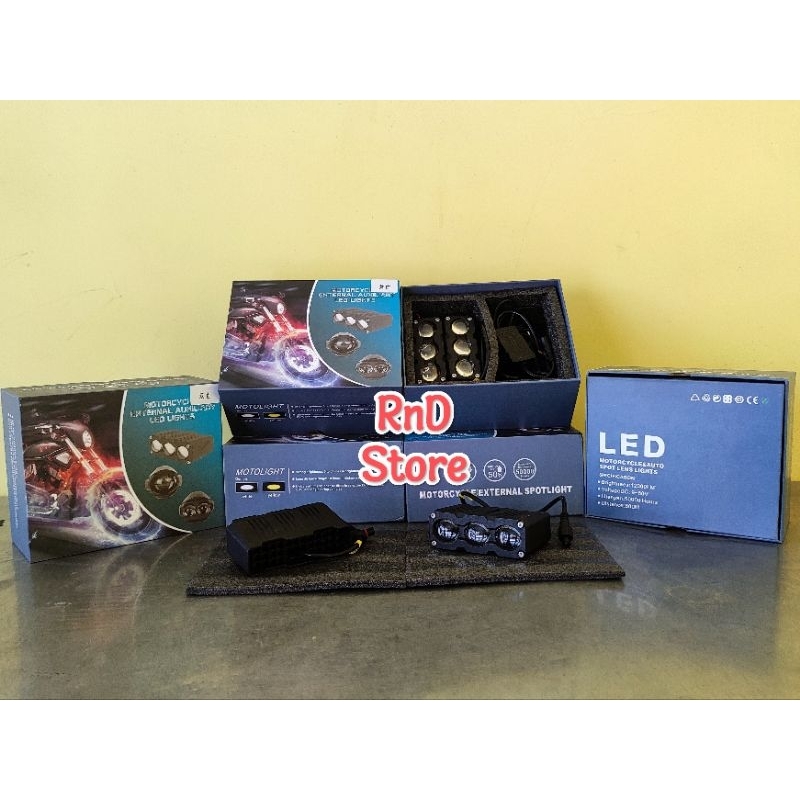 Lampu Tembak Sorot Kabut Led Mobil Motor U-Series U28 Low Kuning High Putih Like Aegis