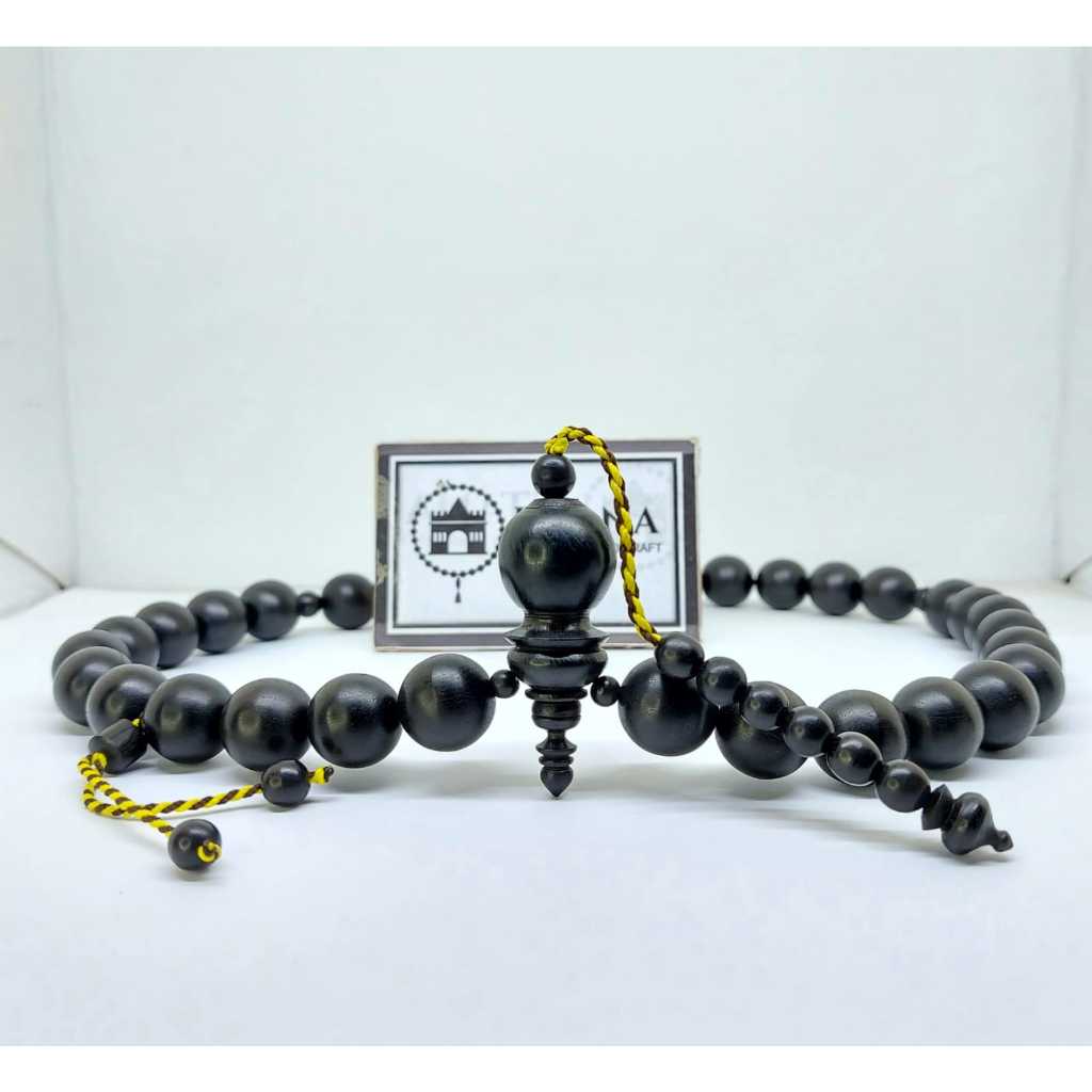 tasbih kayu galih kelor hitam besar