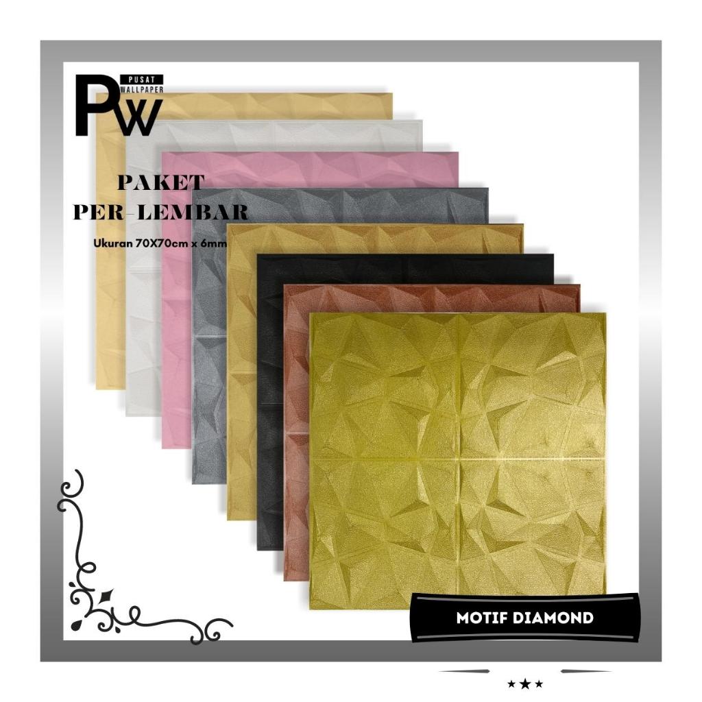 (COD)[SERI Q] Wallpaper Wallfoam Termurah / Wallpaper Dinding 3D Stiker / Wallfoam 3D Stiker Dekoras