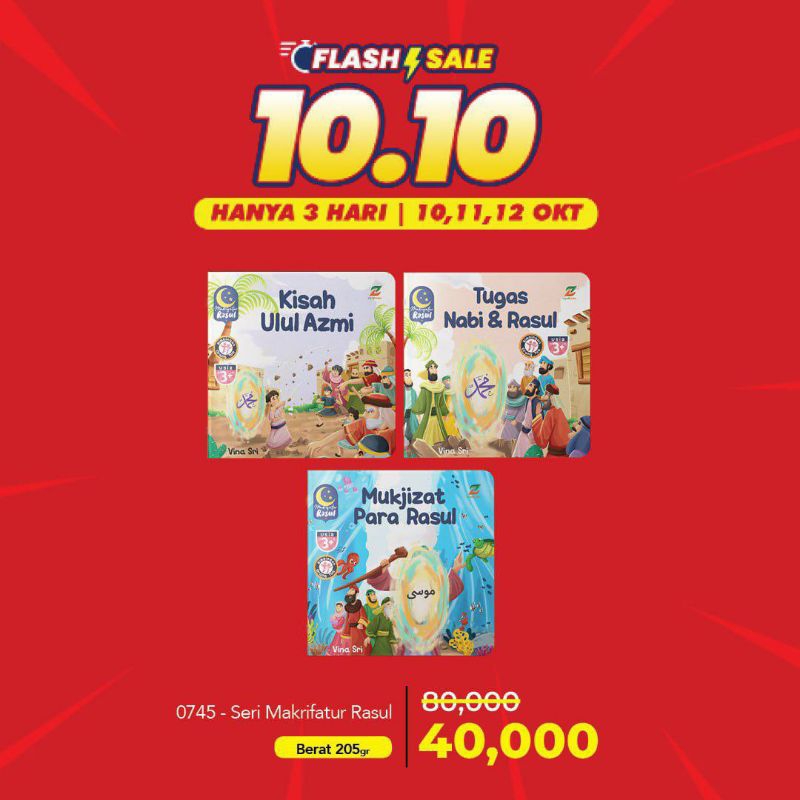 Maktifatul Rasul/Kisah Terbaik Al Qur'an/Komik Mukjizat Nabi Muhammad/Birrul Walidain/Aku Sehat Sepe