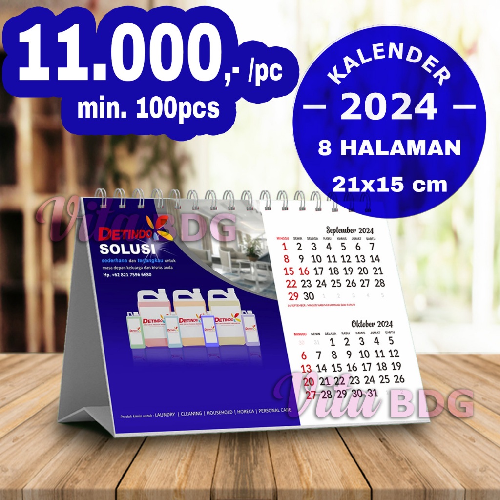

Kalender Meja - Kalender Duduk 2024 - Kalender Meja Custom - Cetak Kalender Custom - Free tambah Foto / Desain