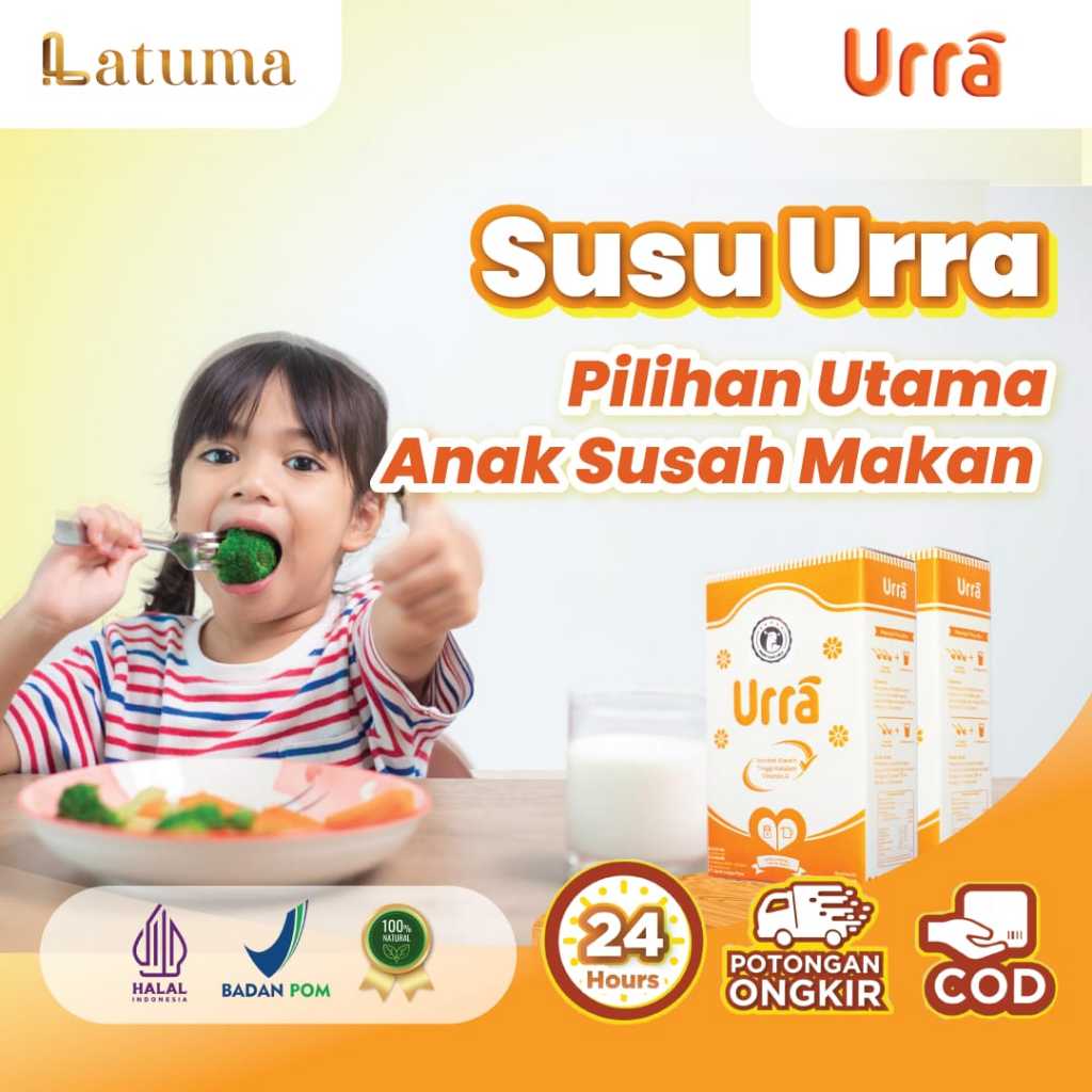

SUSU URRA Susu Kambing Terbaik Swiss Penambah Berat Badan Anak 200g - 1 BOX