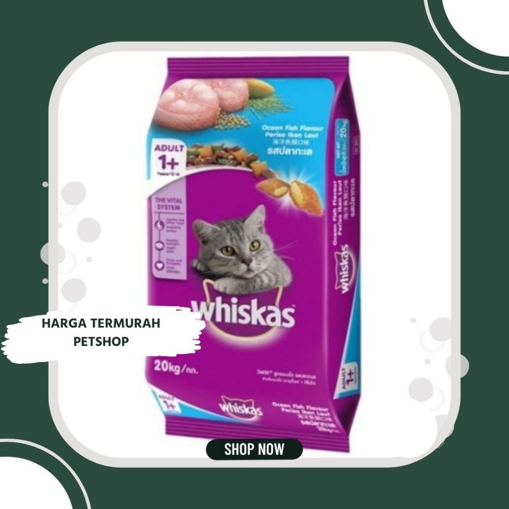 GROSIR WHISKAS O FISH ADULT 20 KG - CAT FOOD