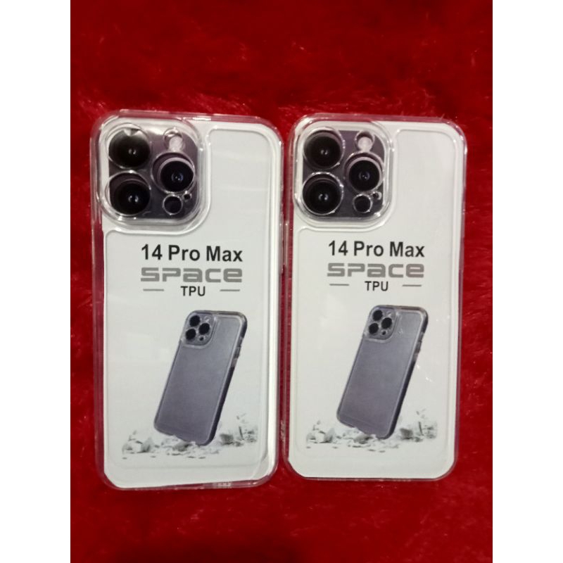 softcase Cesing ipon 14 Pro Max Selikon Benning transparan pelindung belakang hp+Camera