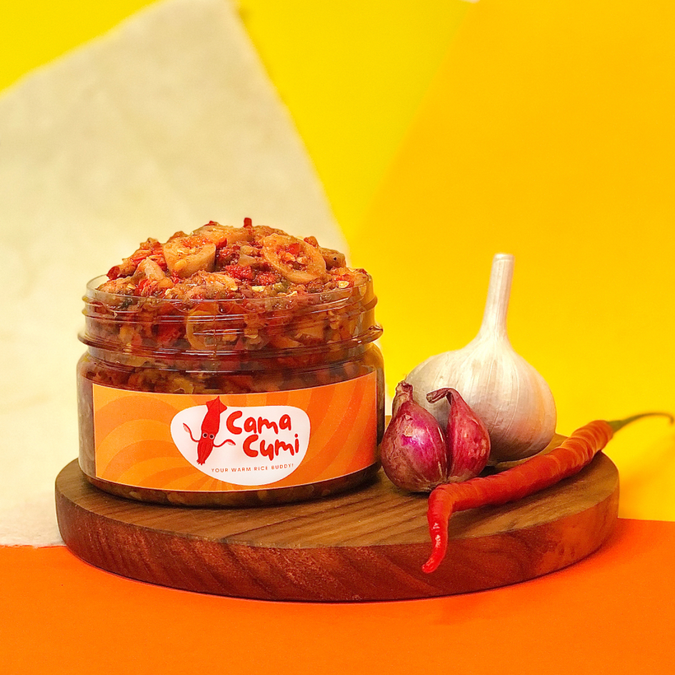 

Cama Cumi 250gr / Sambal Cumi Pedas Gurih / Lauk Cumi Siap Makan