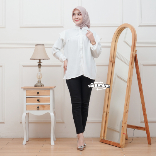 kemeja cewek blus naira blus cewek pakaian wanita blus wanita atasan wanita kemeja blus kringkle ter