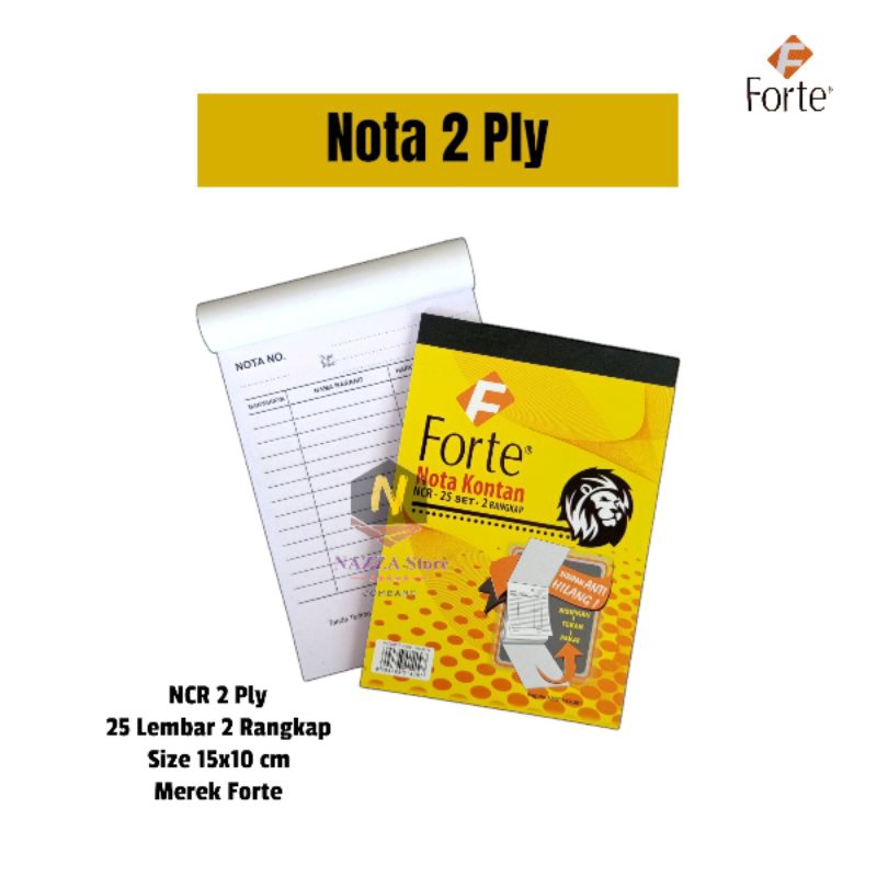 

FORTE Nota NCR 2 Ply isi 10 Nota