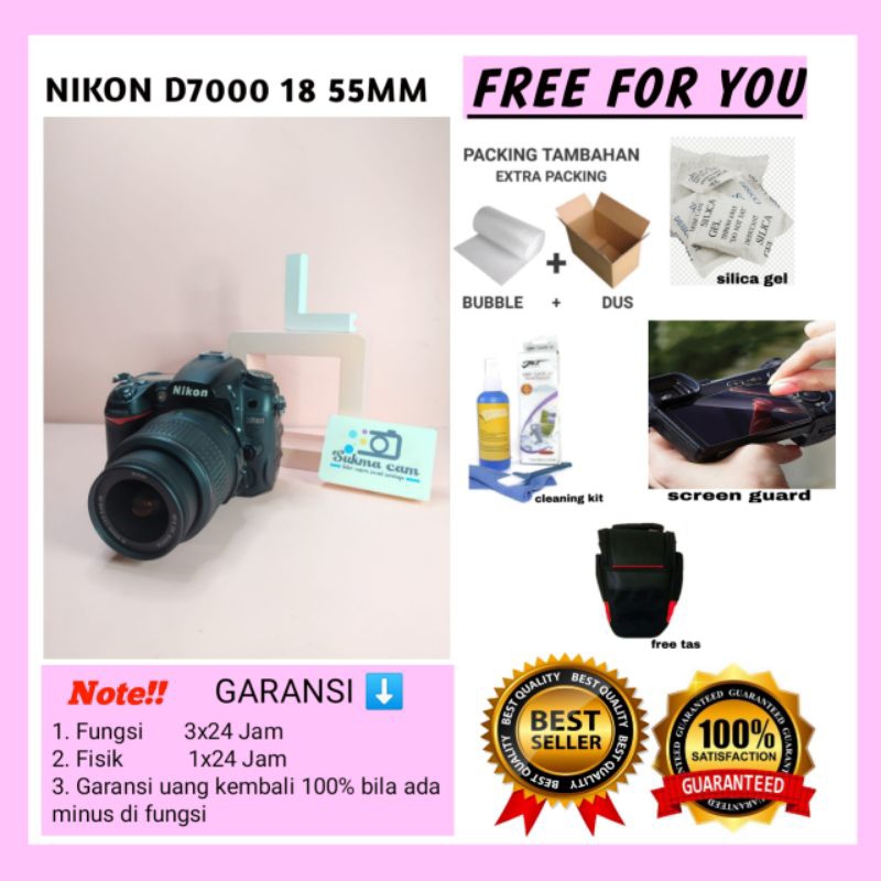 Camera Nikon d7000 lensa kit 18 55mm not Nikon d7100 d7200