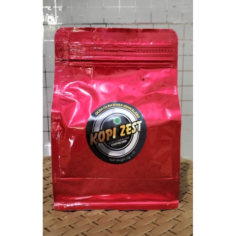 

Drip Kopi Zest Sidikalang Robusta ( tanpa gula ) isi 10 Pcs