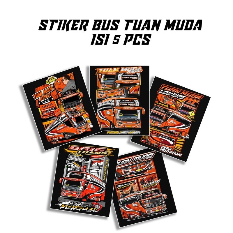 Stiker Bus Tuan Muda Isi 5 Stiker