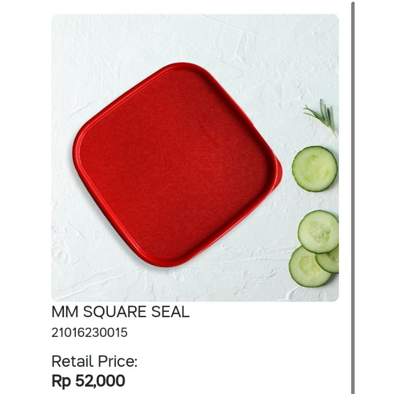 TUPPERWARE MM SQUARE ( 1 pcs )