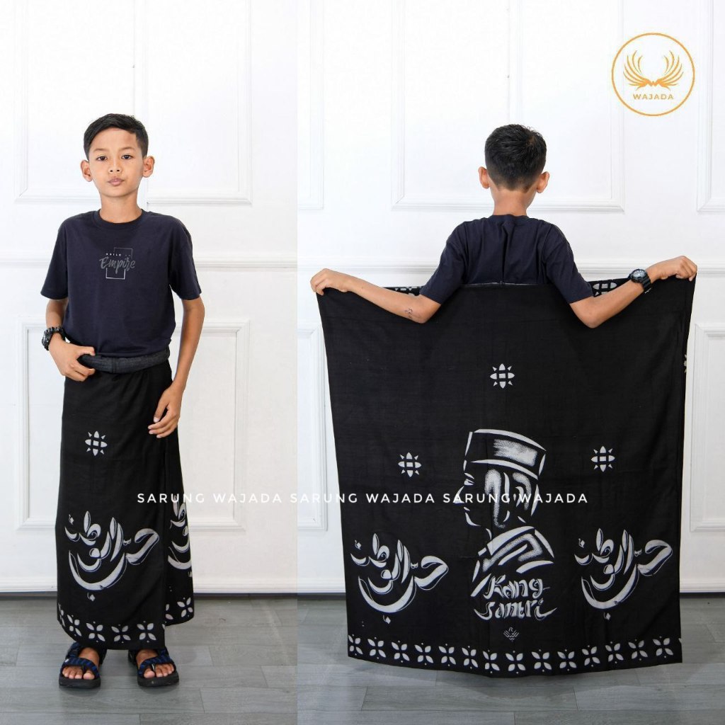 Sarung anak laki laki usia SD motif kang santri Sarung anak printing pekalongan