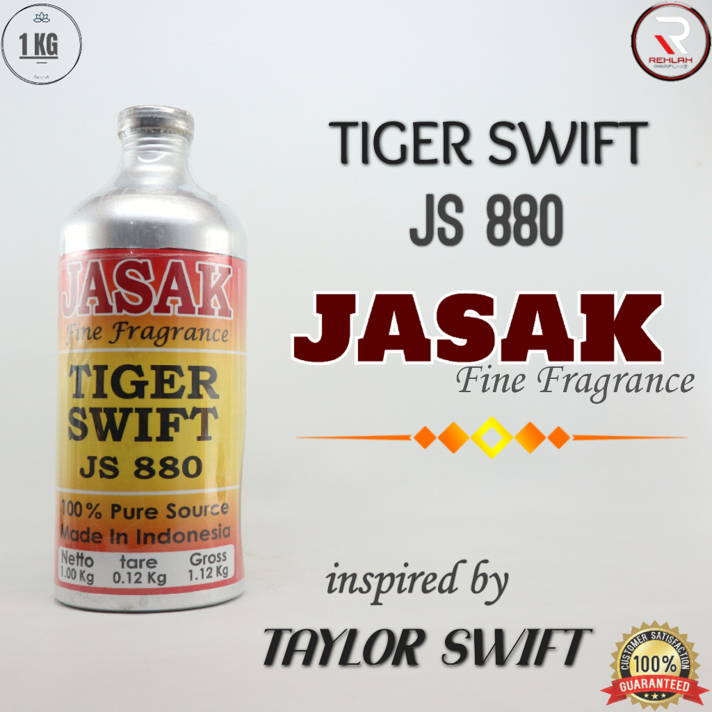 TIGER SWIFT  880 BY JASAK BIBIT PARFUM MURNI KEMASAN SEGEL ALUMUNIUM 1KG