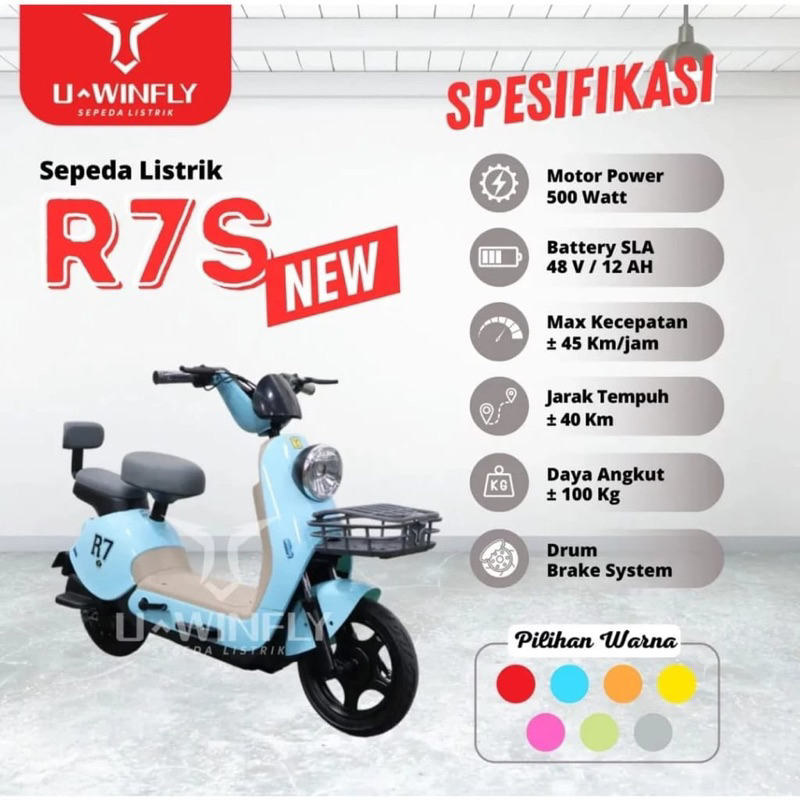 Sepeda Listrik  U-WINFLY Tipe R7S