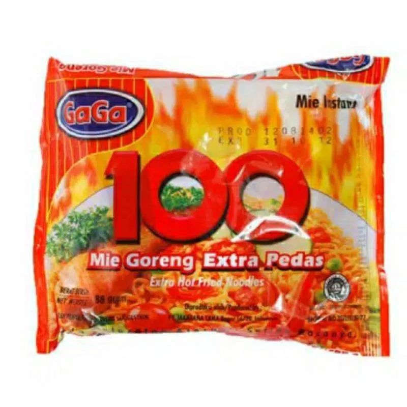 

GAGA MIE 100 Goreng Extra Pedas