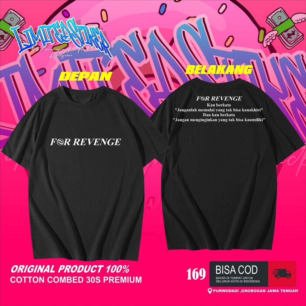 Kaos For Revenge JEDA kisah patah hati KAOS DISTRO KAOS TREND KEREN FOR REVENGE KOMITE PATAH HATI V2