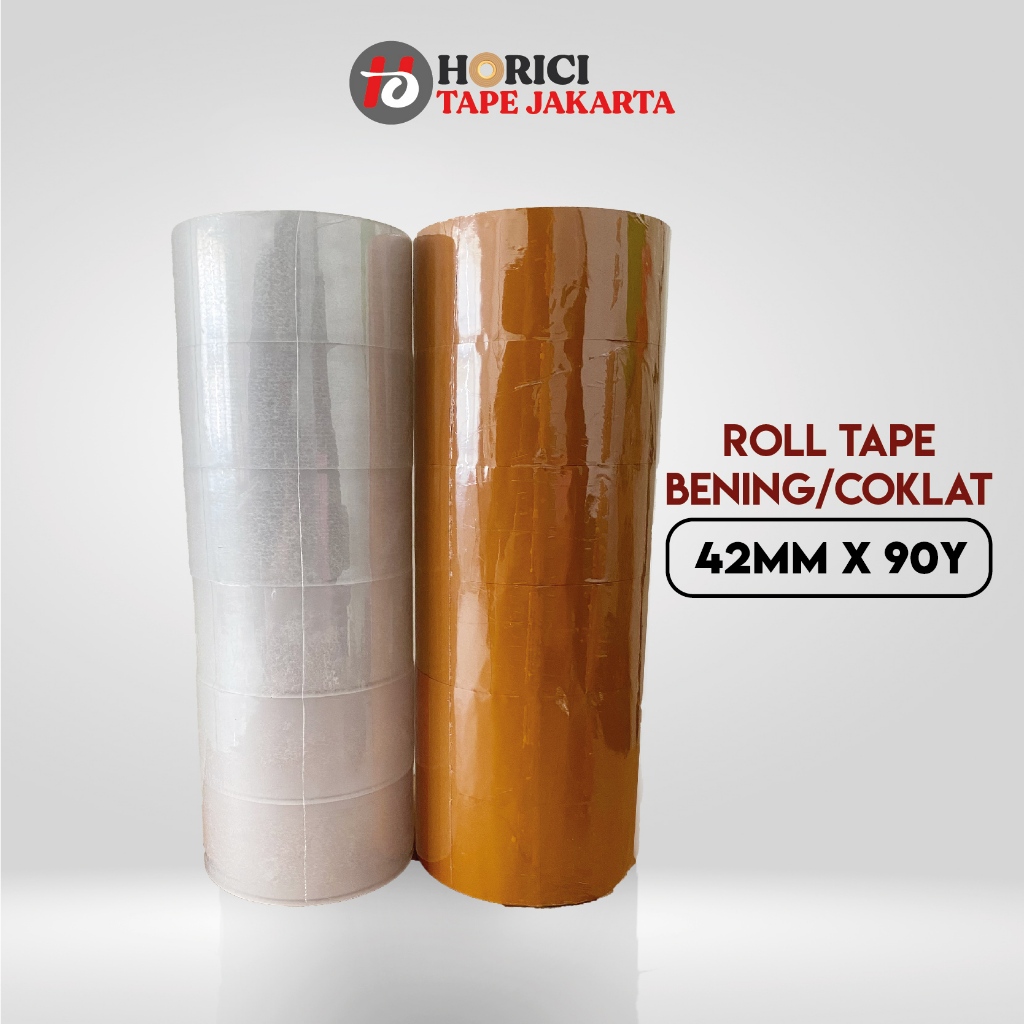 

[1 ROLL ISI 7 PCS] HORICI LAKBAN OPP BENING COKLAT 2" INCH 42MM x 90 Yard ISOLASI BENING COKLAT TERMURAH