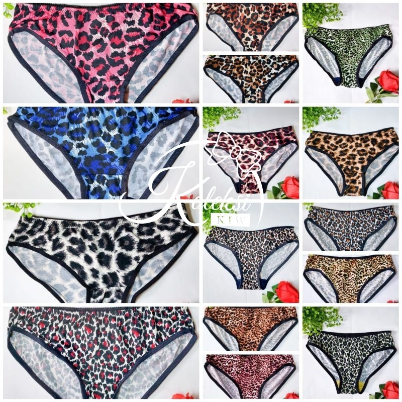 Celana Dalam Wanita CD Motif Leopard Macan Loreng Tutul Ukuran M