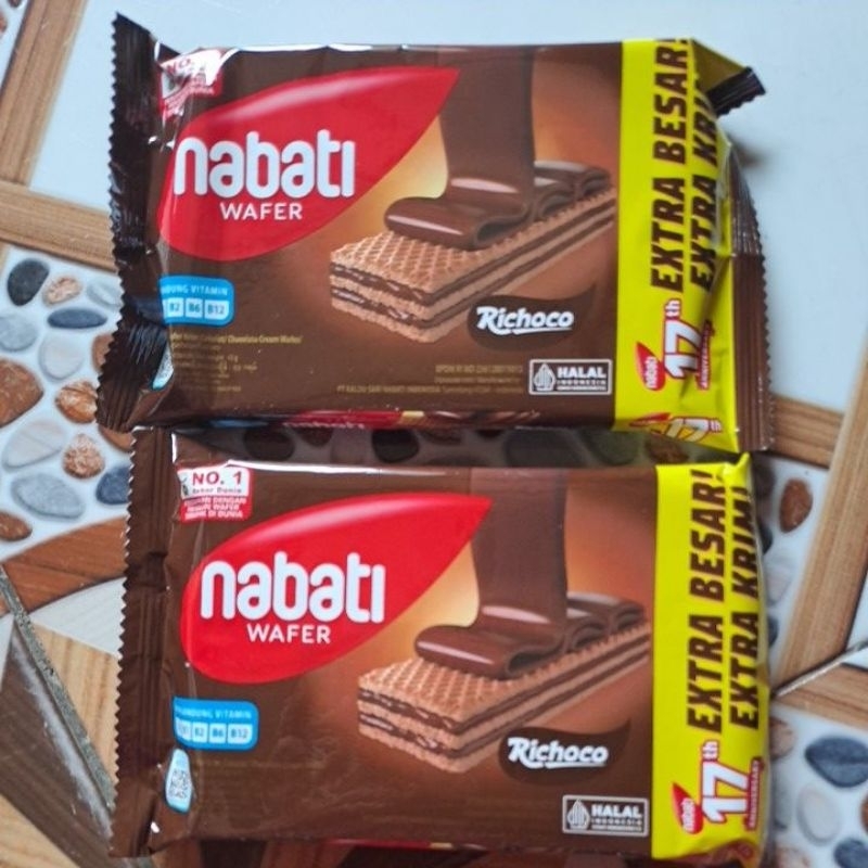 

Nabati wafer 43gr paket 10pcs rasa coklat